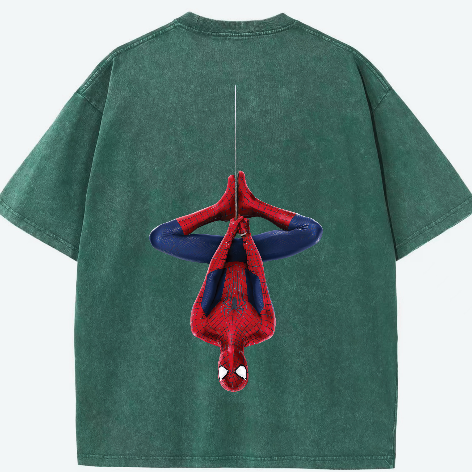（画像用） Spider Man スパイダーマン 綿100% ヴィンテージ風 半袖Tシャツ（背面プリント）